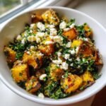 Air Fryer Acorn Squash & Kale Salad