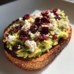 Air Fryer Avocado Toast with Feta & Cranberries