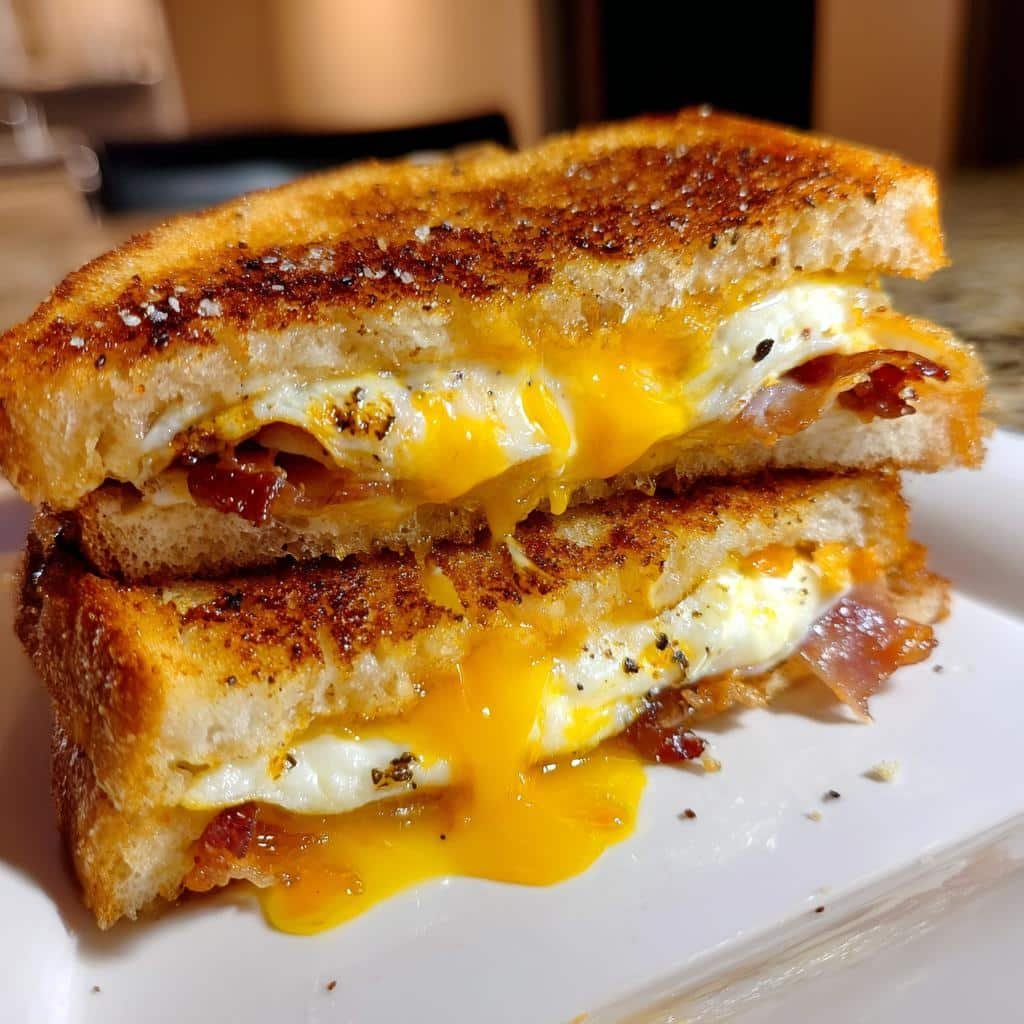 Air Fryer Bacon Fried Egg Sandwich