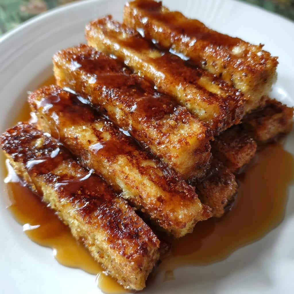 Air Fryer Banana Foster French Toast Sticks