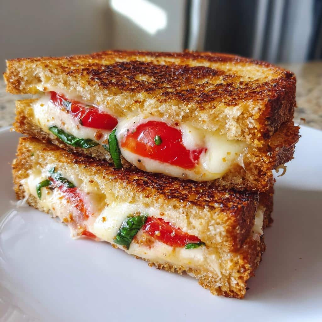 Air Fryer Caprese Grilled Cheese - detail 1