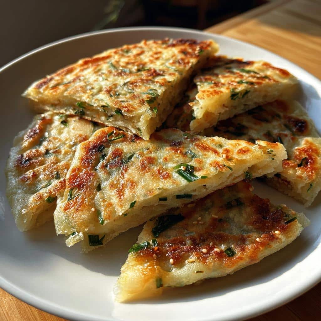 Air Fryer Chinese Chive Pancakes (Scallion Crepe) - detail 1