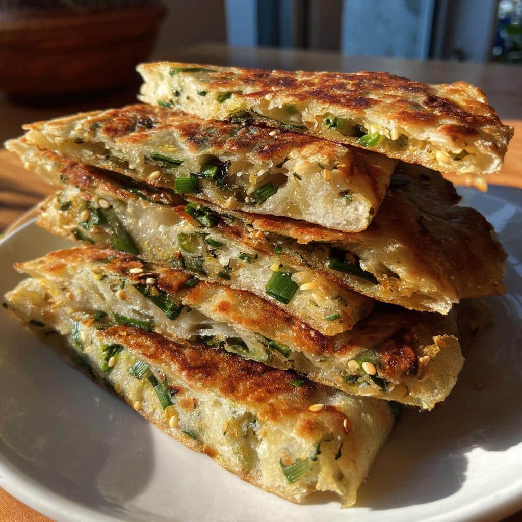 Air Fryer Chinese Chive Pancakes (Scallion Crepe)