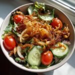 Air Fryer Crispy Onion & Green Salad