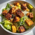 Air Fryer Crispy Tofu Caesar Salad