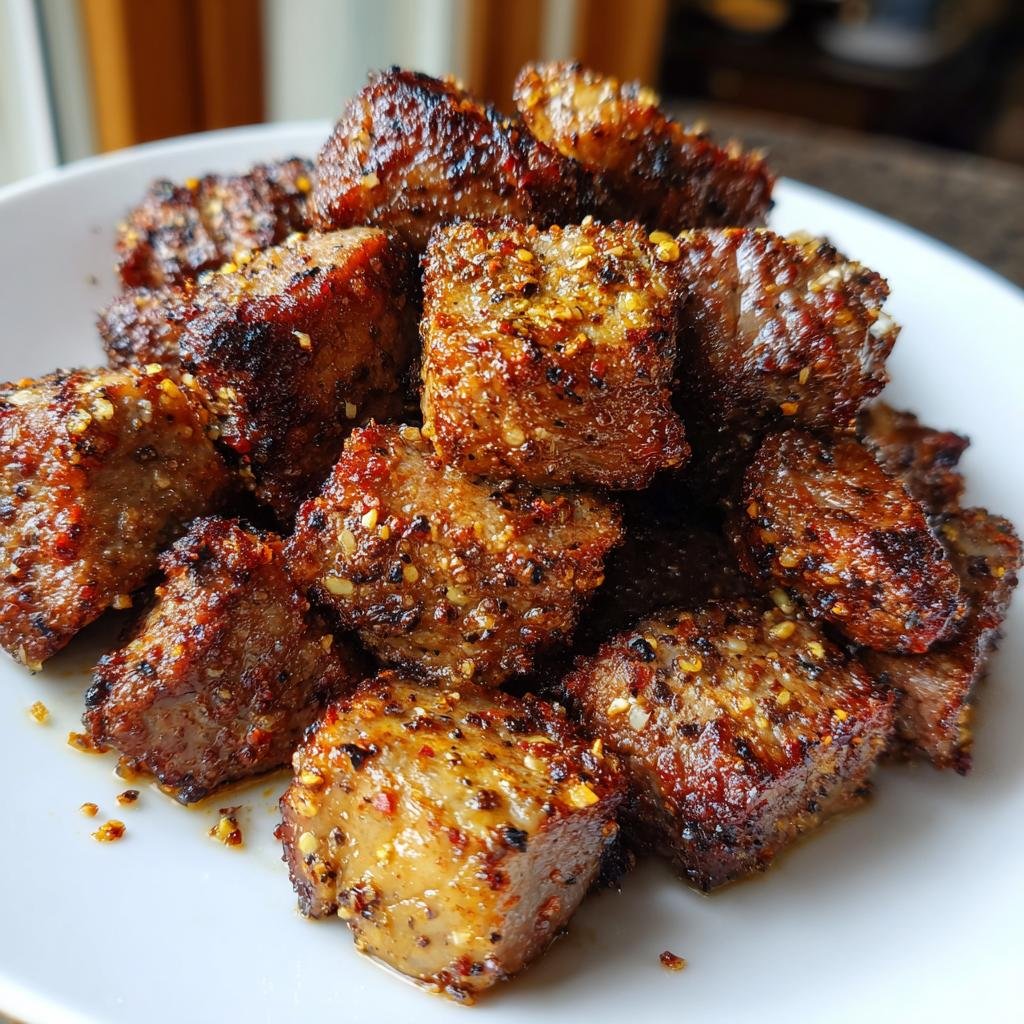Air Fryer Garlic Steak Bites Recipe - detail 1