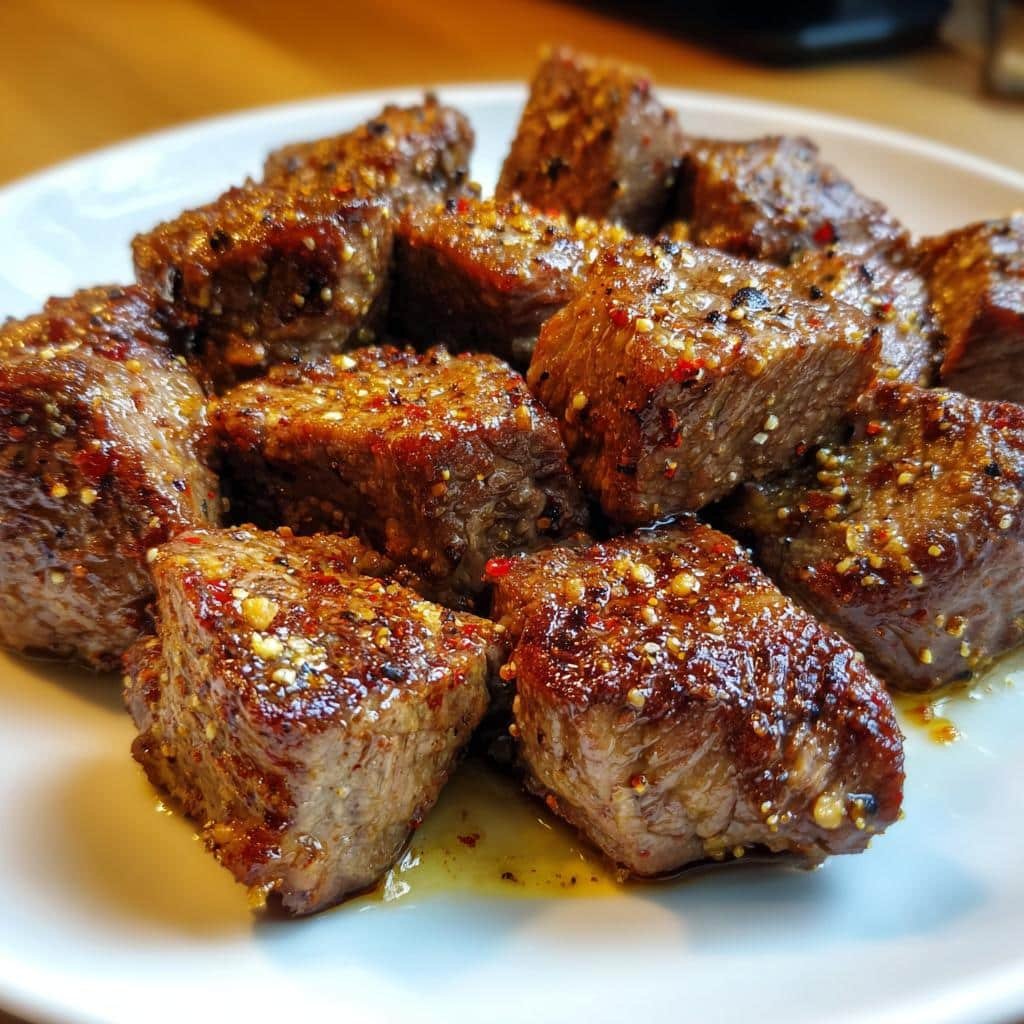 Air Fryer Garlic Steak Bites Recipe