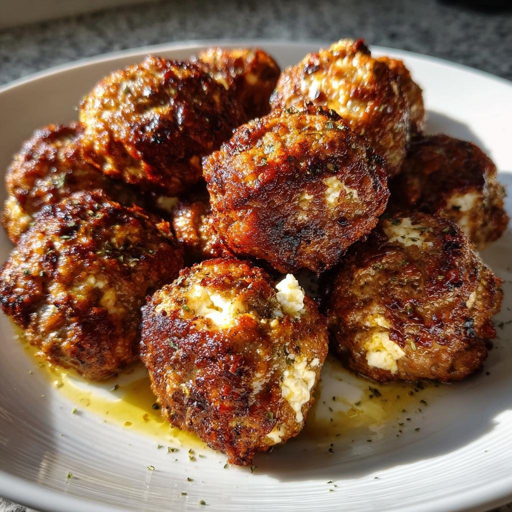 Juicy Air Fryer Greek Meatballs with Feta in 30 Minutes 4 Air Fryer Greek Meatballs (Feta) - detail 1