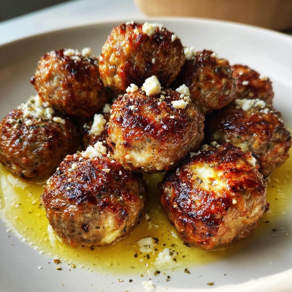 Air Fryer Greek Meatballs (Feta)