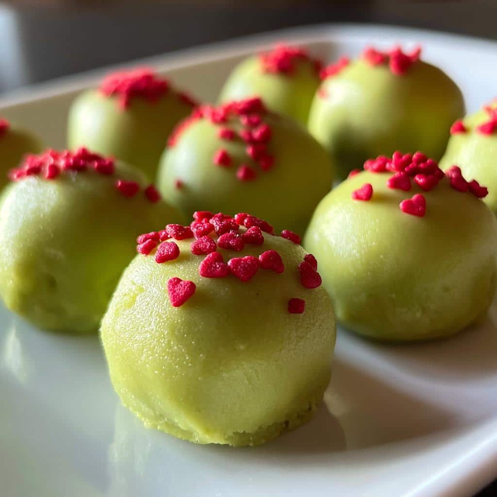 Air Fryer Grinch Christmas Truffles - detail 1