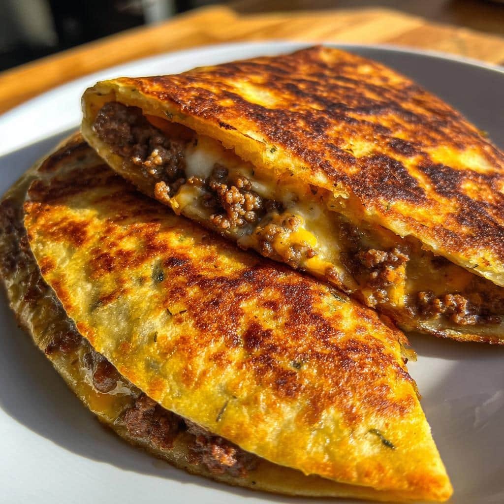 Air Fryer Ground Beef & Cheese Quesadilla Wraps - detail 1