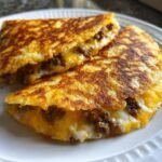 Air Fryer Ground Beef & Cheese Quesadilla Wraps
