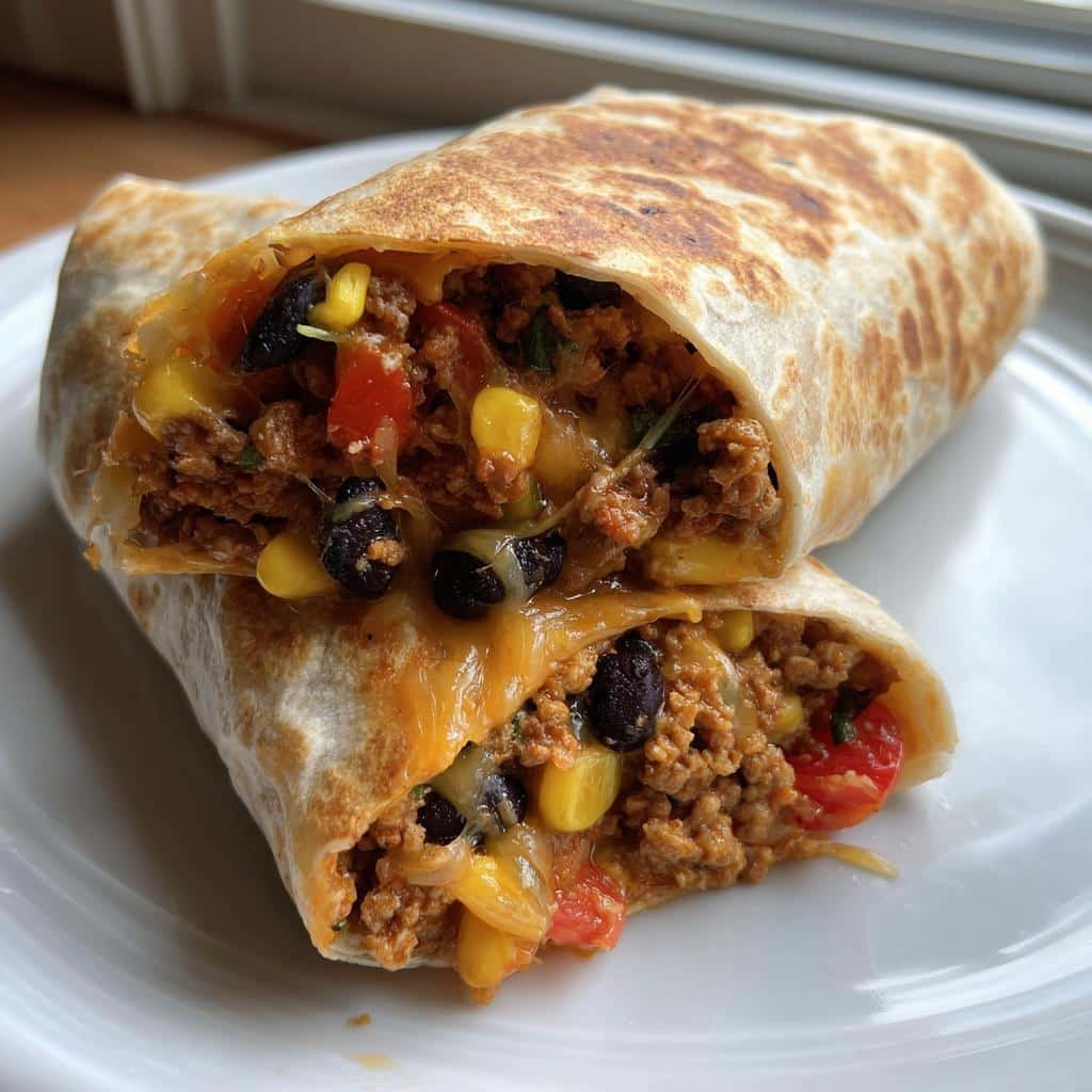 Air Fryer Ground Turkey Southwest Wraps