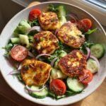 Air Fryer Halloumi Salad (Grilled Cheese Meets Salad)