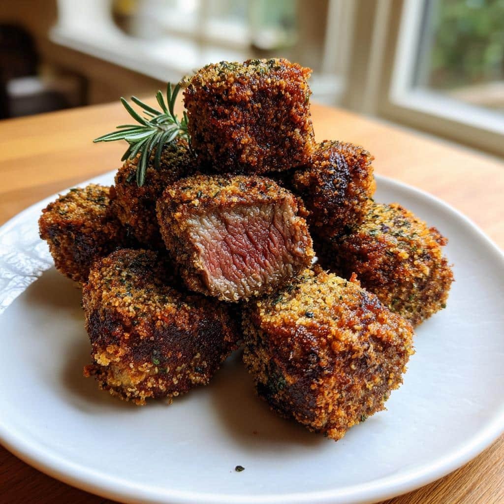 Air Fryer Herb Crusted Beef Bites
