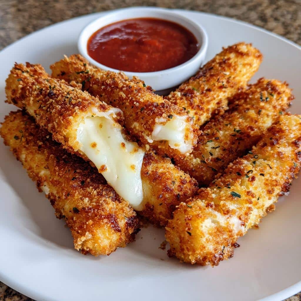 Air Fryer Italian Seasoned Mozzarella Sticks