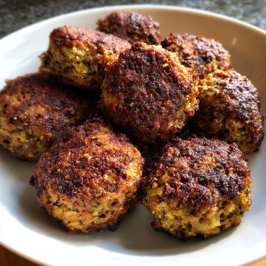 Air Fryer Lentil & Walnut Meatballs - detail 1
