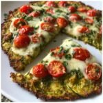 Air Fryer Low-Carb Pesto Pizza with Zucchini