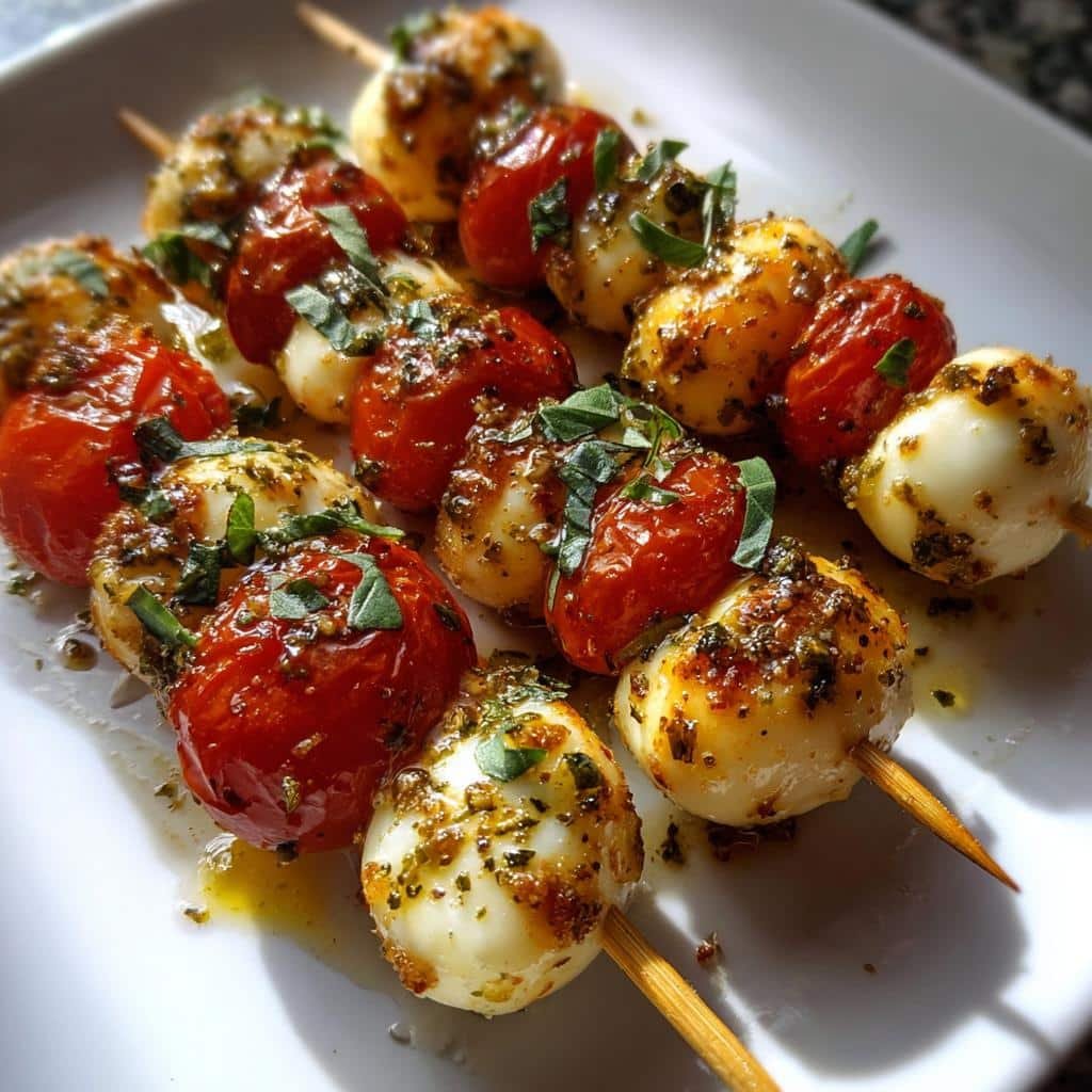 Air Fryer Margherita Mini Skewers (Pizza-Inspired)