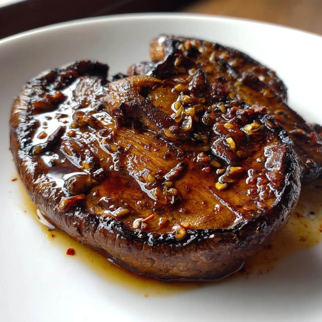 Air Fryer Marinated Portobello 'Steaks' (Vegan)