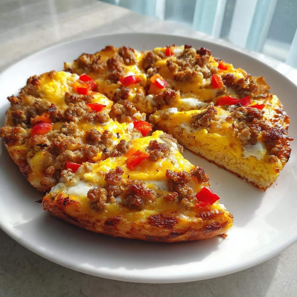 Air Fryer Sausage & Egg Breakfast Pizza - detail 1