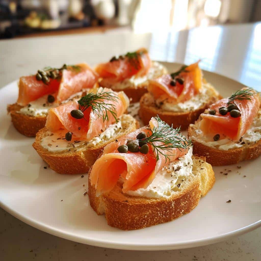 15-Minute Air Fryer Smoked Salmon Canapés – Effortlessly Elegant 4 Air Fryer Smoked Salmon Canapés (Upscale) - detail 1