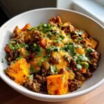 Air Fryer Southwest Beef and Sweet Potato Skillet