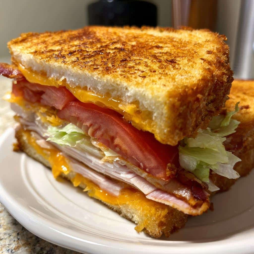 Air Fryer Stacked Triple Decker Sandwich - detail 1