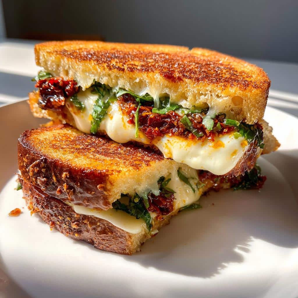 Air Fryer Sun-Dried Tomato Caprese Sandwich - detail 1