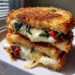 Air Fryer Sun-Dried Tomato Caprese Sandwich
