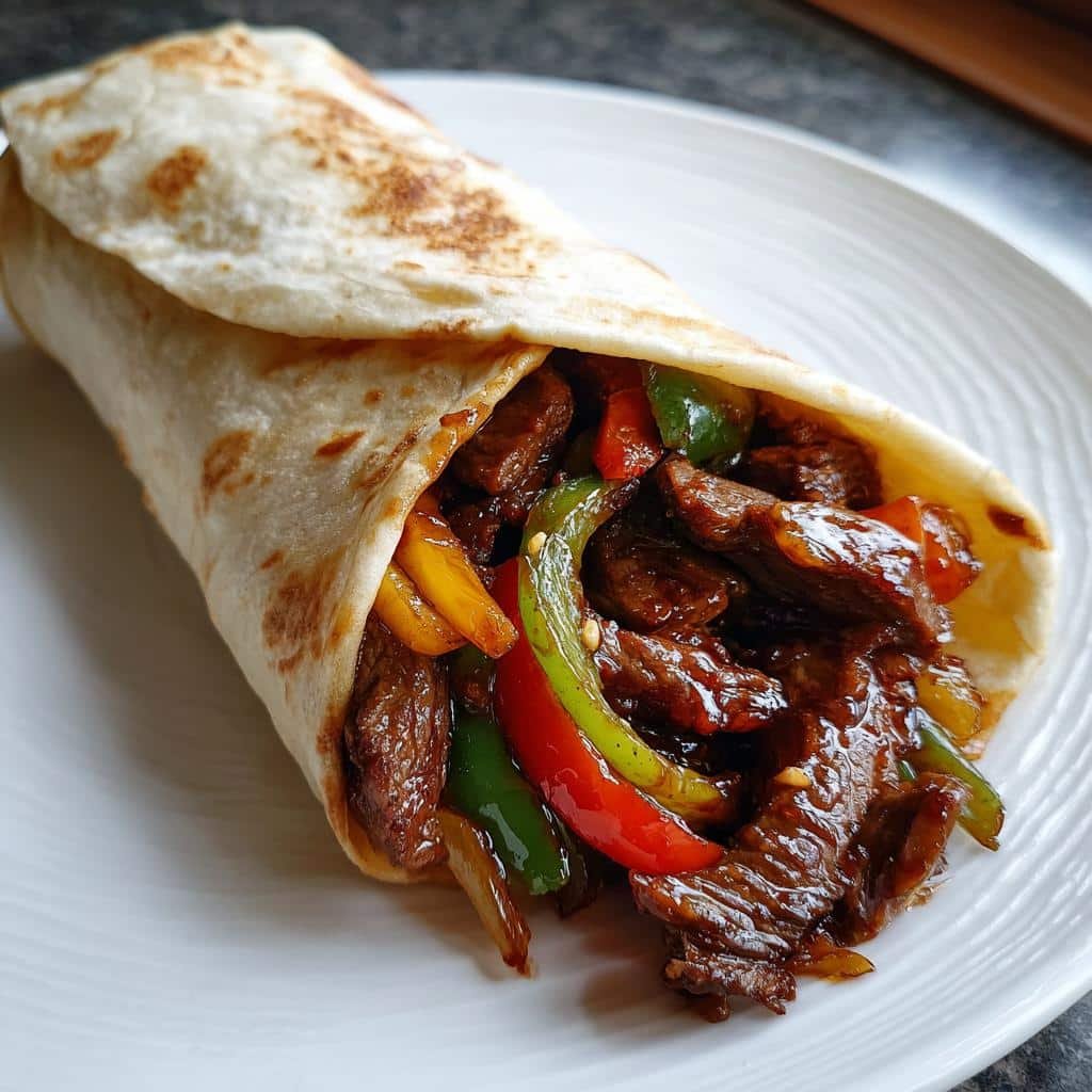 Air Fryer Teriyaki Beef Wraps (Quick)