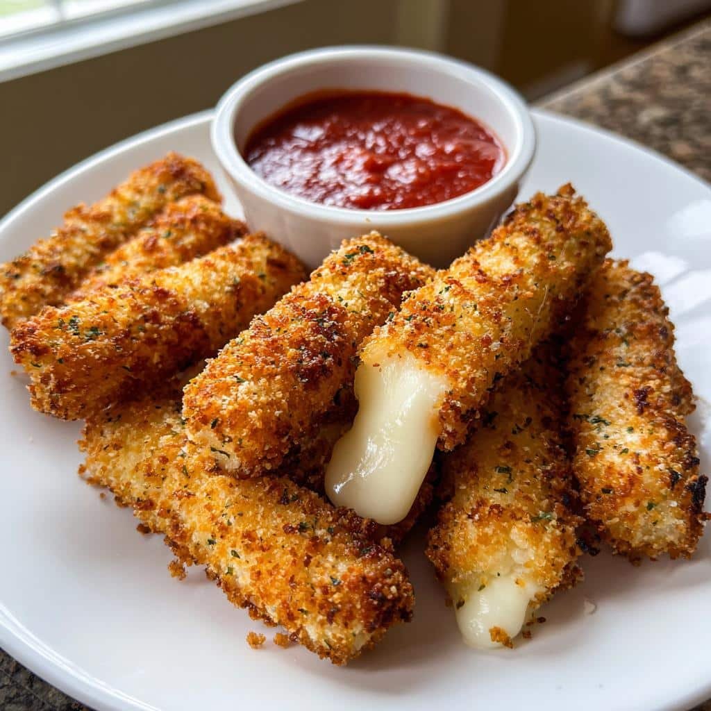 Air Fryer Vegan Mozzarella Sticks