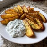 Air Fryer Wedges with Tzatziki Sauce