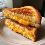 Air Fryer White Bread Crispy Grilled Cheese