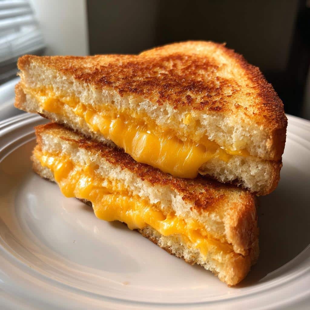 Air Fryer White Bread Crispy Grilled Cheese