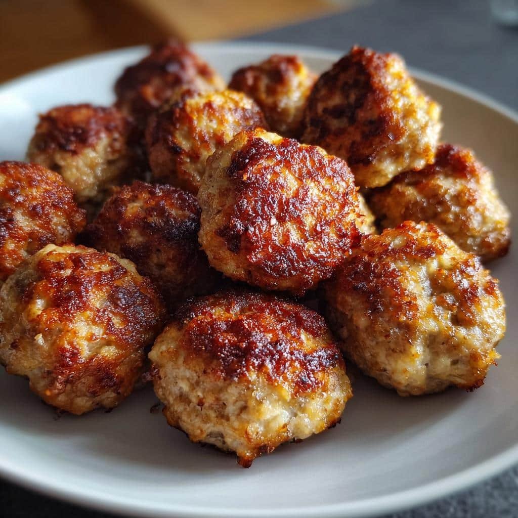 Air Fryer homemade Turkey Sausage Balls - detail 1