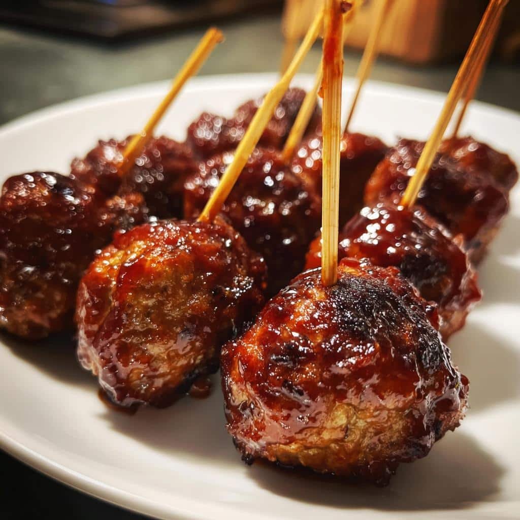 BBQ meatball bite skewers (air fryer) - detail 1
