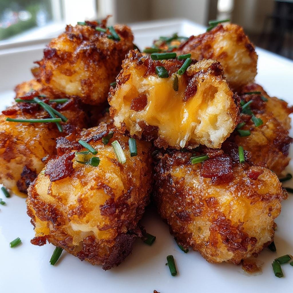 Bacon and Cheese-Stuffed Tater Tots