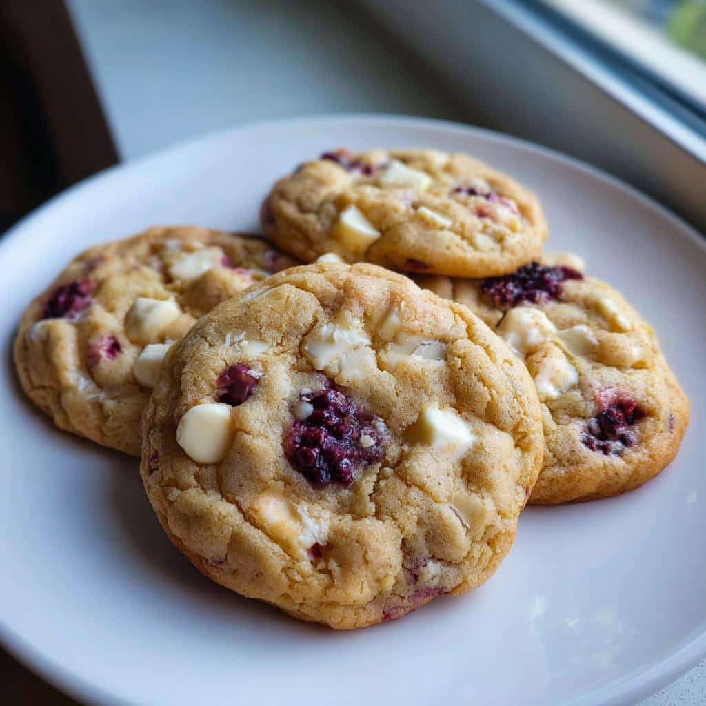 Blackberry Cookies with White Chocolate - detail 1