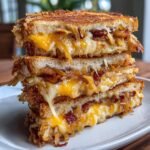 Caramelized Apple Bacon Air Fryer Grilled Cheese