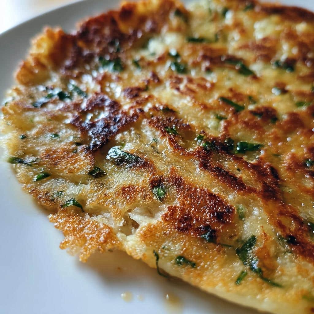 Easy Air Fryer Chinese Chive Pancakes (Scallion Crepe) - detail 1