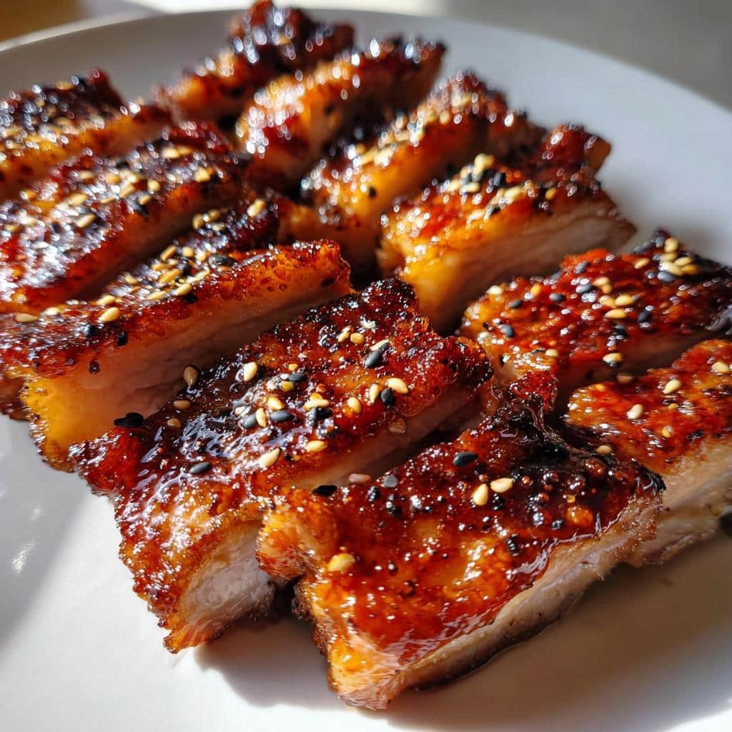 Easy Air Fryer Marinated Pork Jowl - detail 1