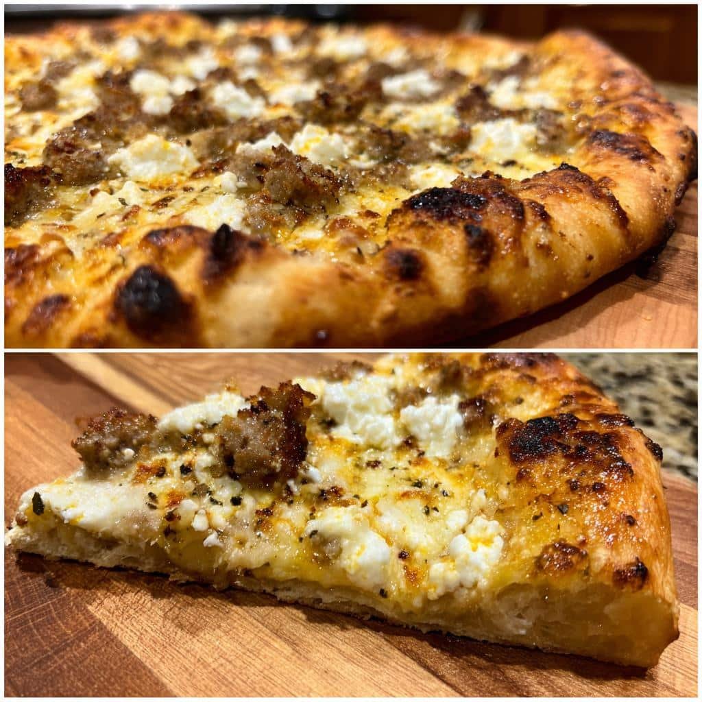 Easy Sausage Ricotta Honey Hot Pizza - detail 1