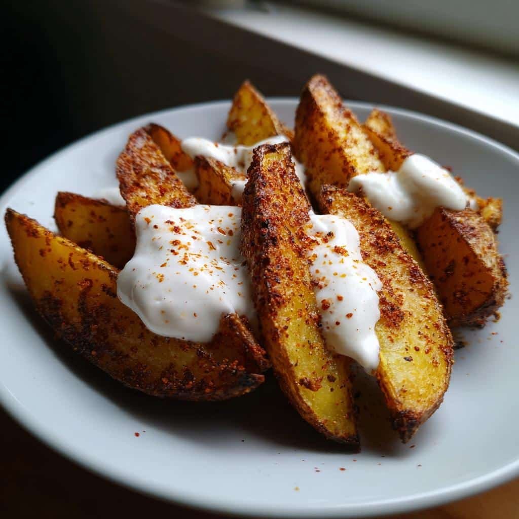 Fast Lebanese Garlic Toum Air Fryer Wedges - detail 1