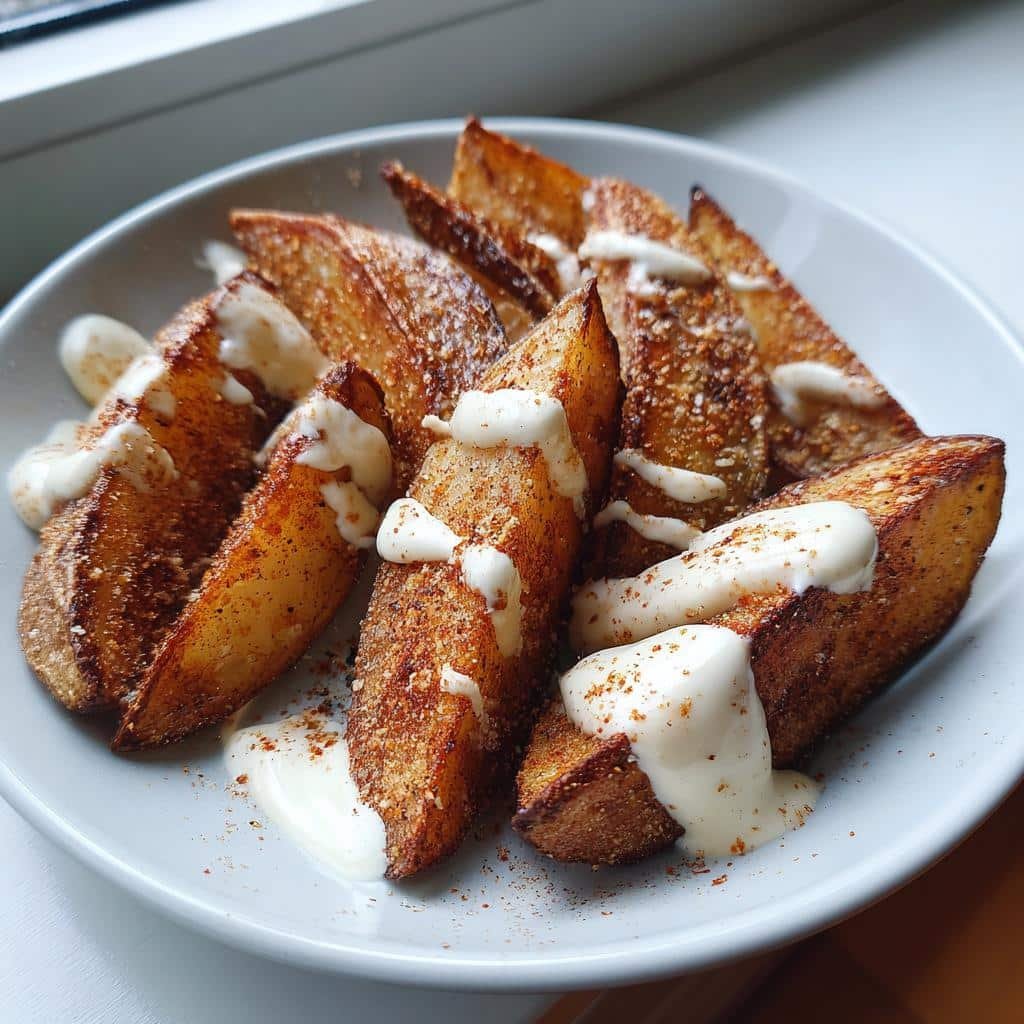 Fast Lebanese Garlic Toum Air Fryer Wedges