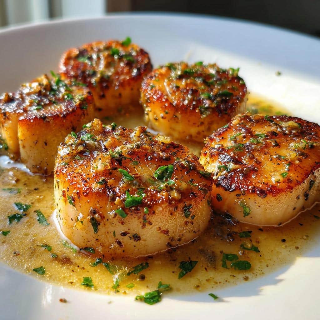 Golden Garlic Butter Scallops - detail 1