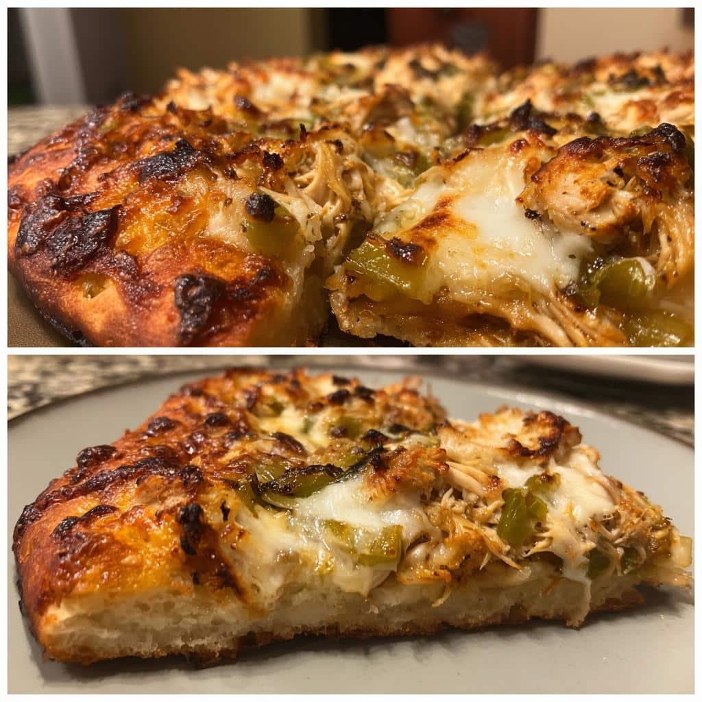 Green Chile & Chicken Pizza