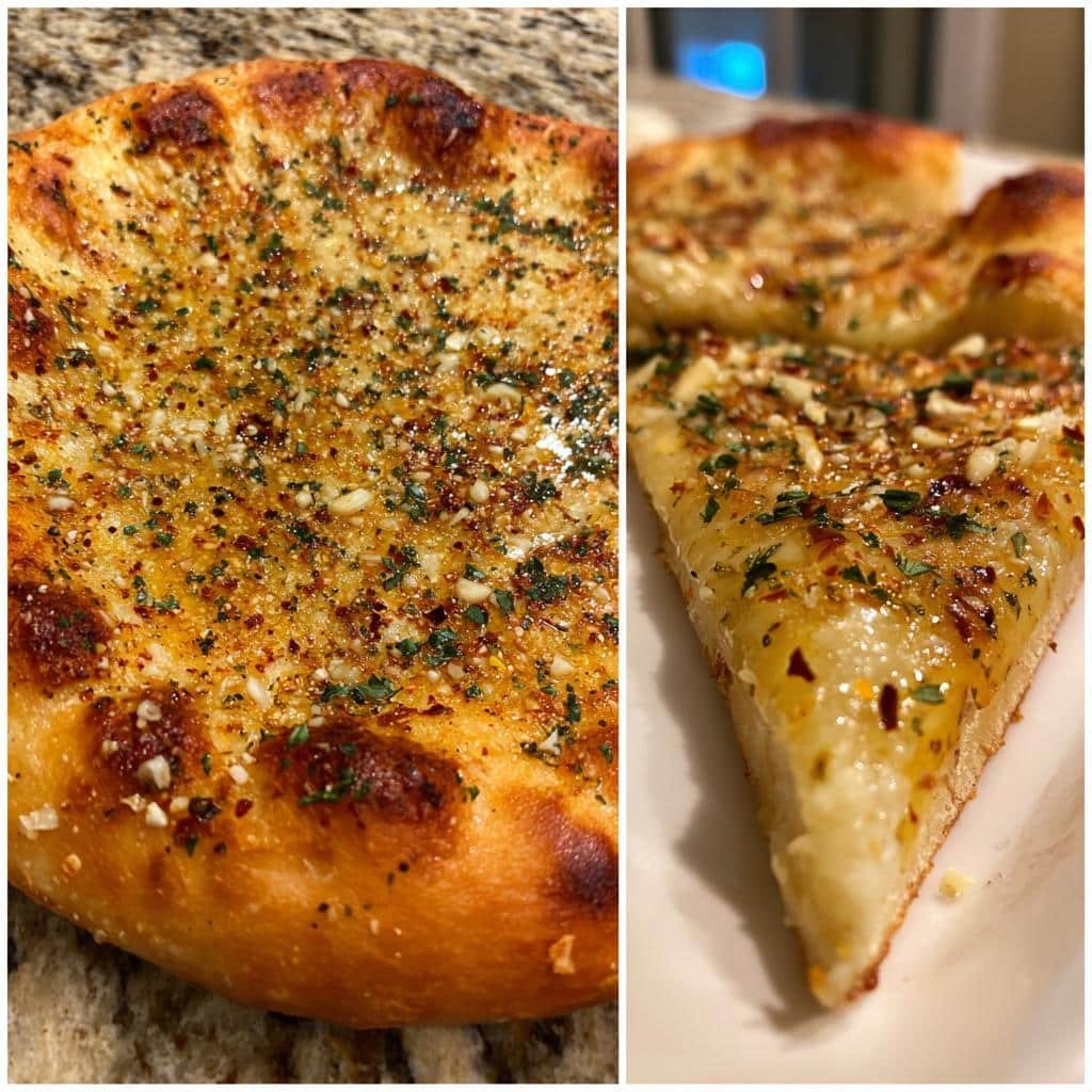 Homemade Oil & Garlic Pizza