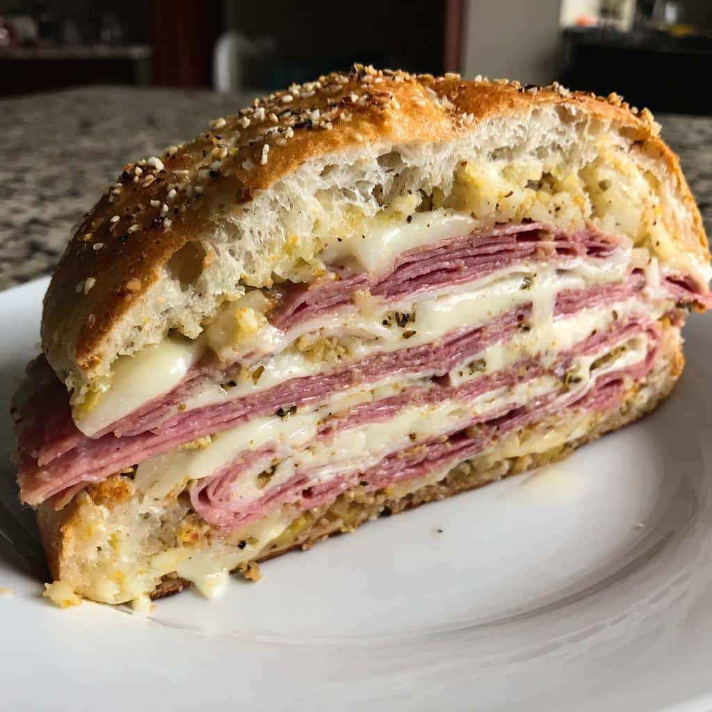 New Orleans Muffuletta Sandwich - detail 1