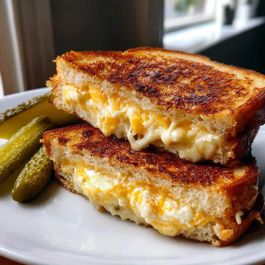 Pickle Spear Side Air Fryer Grilled Cheese Combo